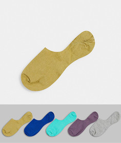 Набор из пяти пар носков ярких цветов ASOS DESIGN-Многоцветный