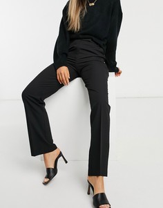 Черные классические брюки прямого кроя ASOS DESIGN-Черный