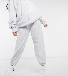 Серые меланжевые oversized-джоггеры для дома ASOS DESIGN Petite-Серый
