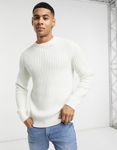 Белый джемпер в рубчик Jack & Jones Core