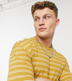 Желтая oversized-футболка в полоску New Look-Желтый