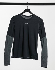 Черный лонгслив Nike Running Runway