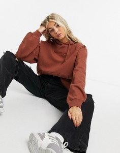 Коричневый oversized-худи adidas Originals Cosy Comfort-Коричневый цвет