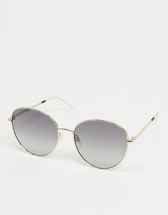 Золотистые солнцезащитные очки в круглой оправе Tommy Hilfiger-Золотистый