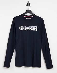 Темно-синий лонгслив для дома Jack & Jones