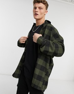Рубашка в стиле extreme oversized в клетку цвета хаки ASOS DESIGN-Зеленый цвет