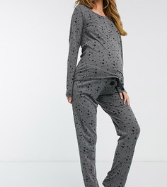 Серая пижама с пятнистым принтом Mamalicious Maternity-Многоцветный Mama.Licious