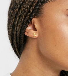 Серьги-гвоздики из стерлингового серебра в форме ковбойских сапог ASOS DESIGN-Серебристый
