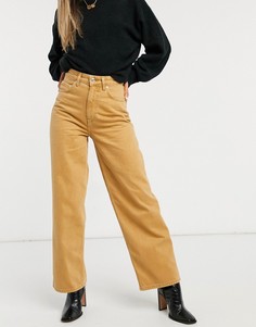 Светло-бежевые свободные джинсы с завышенной талией ASOS DESIGN-Светло-коричневый