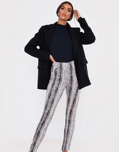 Зауженные брюки с принтом змеи In The Style x Lorna Luxe-Многоцветный