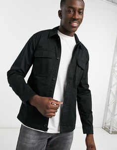Черная куртка-рубашка Abercrombie & Fitch-Черный цвет