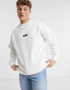 Свитшот цвета экрю с фирменной нашивкой от комплекта Topman-Светло-бежевый