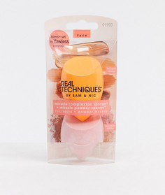 Комплект из спонжей для тона и пудры Real Techniques Miracle Complexion Sponge & Miracle Powder Sponge Duo-Бесцветный