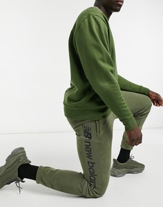 Бежевые джоггеры из микрофлиса New Balance-Бежевый