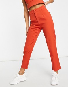 Рыжие брюки-сигареты от комплекта Missguided-Коричневый цвет