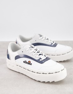 Кроссовки в белом и темно-синем цвете ellesse Alzina-Белый