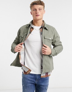 Рубашка навыпуск цвета хаки River Island-Зеленый