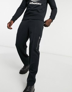 Узкие строгие брюки с завышенной талией и карманами в стиле карго ASOS DESIGN-Коричневый цвет