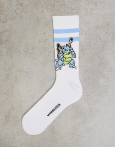 Спортивные носки с принтом покемона Бластойза ASOS DESIGN-Голубой