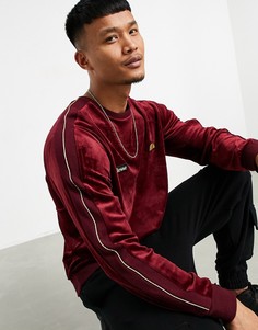 Красный велюровый свитшот с логотипом с эффектом металлик ellesse Penint