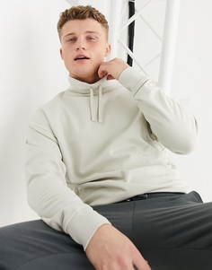 Светло-бежевый свитшот с воротником-стойкой New Look