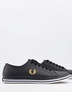 Черные кожаные кеды Fred Perry Kingston-Черный цвет
