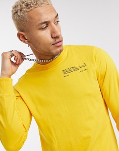 Желтый лонгслив Diesel t-just n62