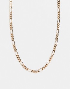 Золотистое ожерелье из цепочки "Фигаро" ASOS DESIGN-Золотистый