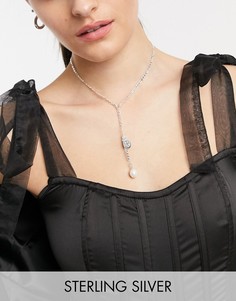 Посеребренное ожерелье с тремя подвесками Pilgrim-Серебристый