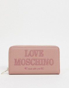 Светло-розовый кошелек Love Moschino Essential-Розовый цвет