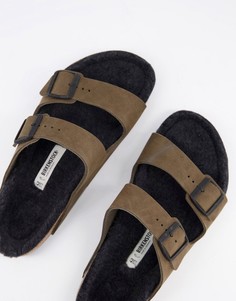 Сандалии пыльно-бетонного серого цвета Birkenstock Arizona-Серый