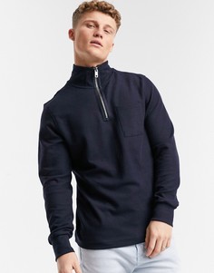 Темно-синий свитшот с короткой молнией Jack & Jones Originals Premium