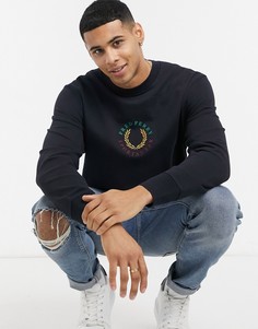 Темно-синий свитшот с логотипом Fred Perry