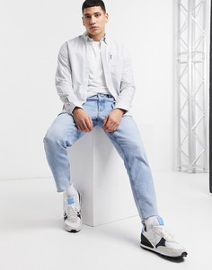 Оксфордская рубашка в полоску с длинными рукавами Ben Sherman-Голубой