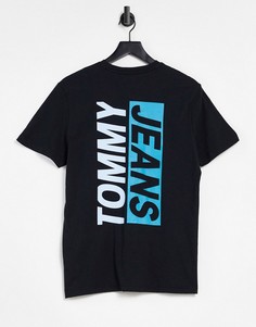 Черная футболка с контрастным логотипом на спине Tommy Jeans-Черный цвет