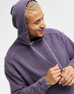 Фиолетовый выбеленный худи в стиле oversized с петельчатой изнанкой ASOS DESIGN-Фиолетовый цвет