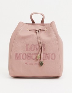 Светло-розовый рюкзак Love Moschino Essential-Розовый цвет