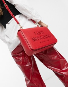 Красная сумка через плечо Love Moschino essential-Красный