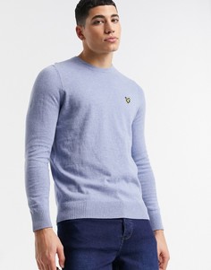 Хлопковый джемпер с добавлением мериносовой шерсти Lyle & Scott-Голубой