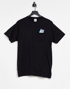Черная футболка с карманом RIPNDIP Rainbow Nerm-Черный цвет