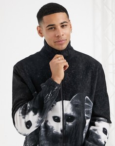 Черная куртка из ткани шерпа RIPNDIP Field Of Cats-Черный цвет