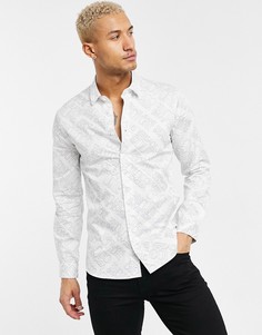 Белая футболка со сплошным логотипом Versace Jeans Couture-Белый