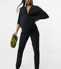 Черный комбинезон с узлом Blume Maternity-Черный цвет