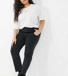 Черные прямые джинсы New Look Curve-Черный цвет