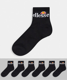 6 пары черных носков с логотипом ellesse-Черный цвет
