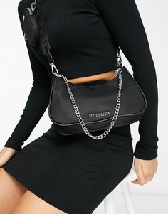 Черная сумка через плечо с ремешком-цепочкой Steve Madden BVital-Черный