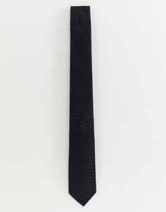 Черный галстук с узором Burton Menswear