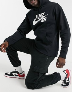 Черные штаны карго из микрофлиса на короткой молнии Nike SB-Черный цвет