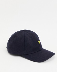 Темно-синяя шерстяная бейсболка Lyle and Scott-Темно-синий