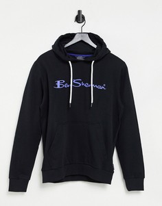 Худи с крупным логотипом Ben Sherman-Черный цвет